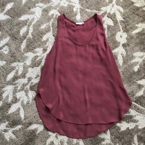 Lush, size s flowy chiffon tank top pink/mauve